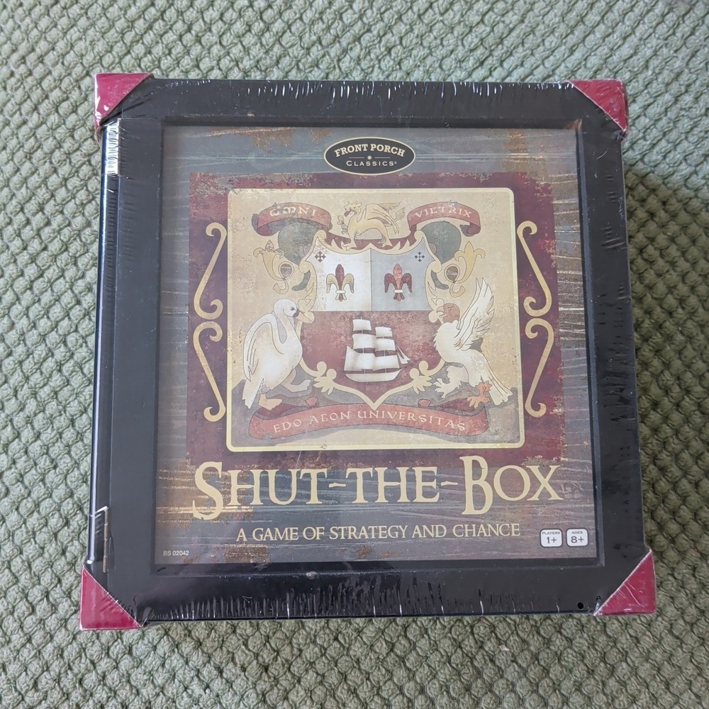 Shut-The-Box A Game of Strategy and Chance, Front Porch Classics, Sealed Read